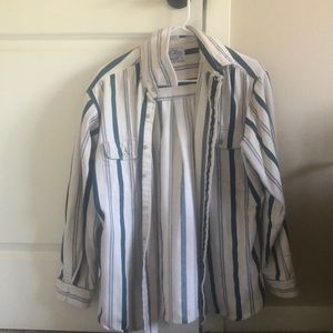 striped flannel/oversized shirt